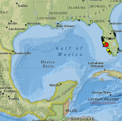 HABSOS map viewer for the Gulf of Mexico